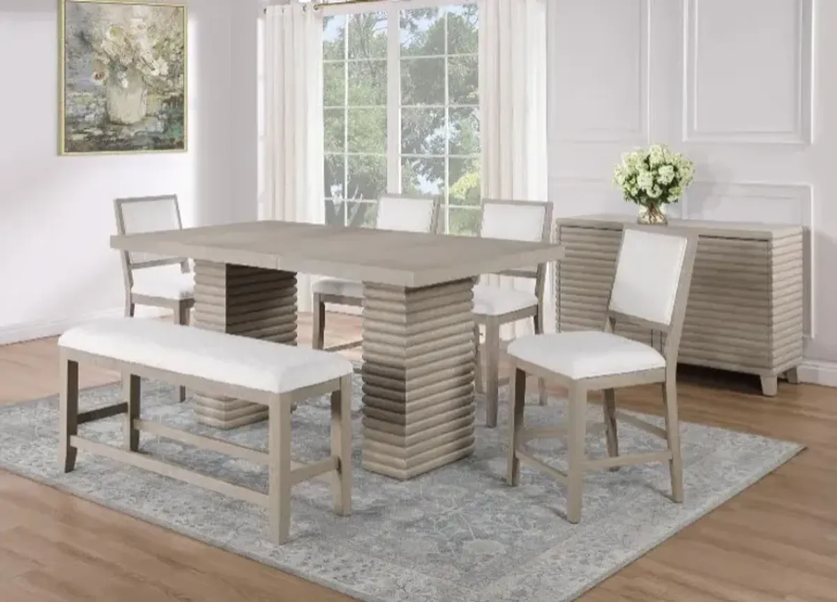 Steve Silver Co. Lily 5-Piece Greige Dining Set