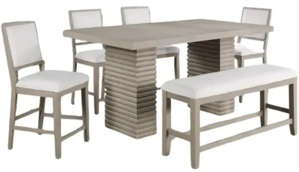 Steve Silver Co. Lily 5-Piece Greige Dining Set