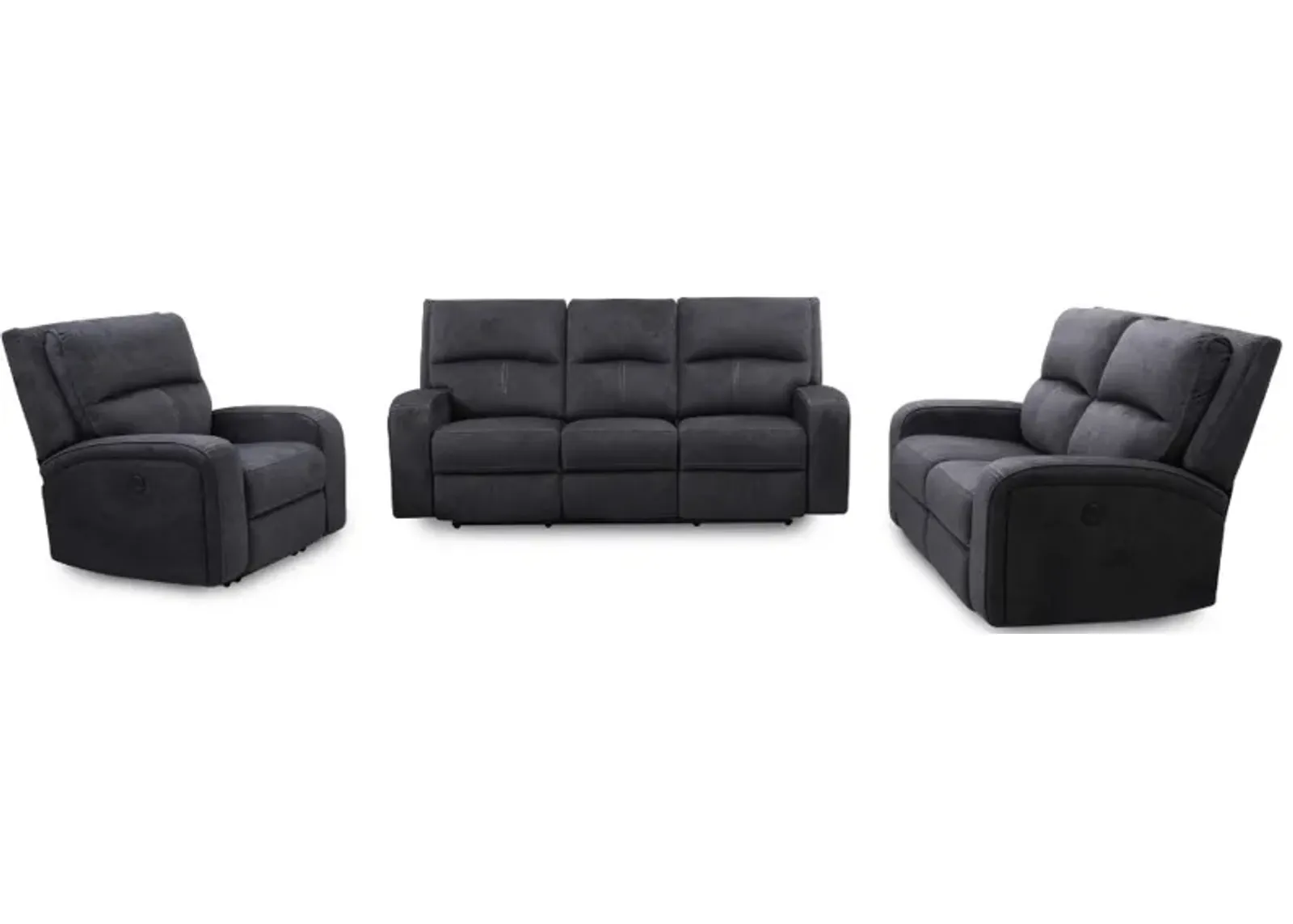 Steve Silver Co. Lovell 3-Piece Charcoal Power Reclining Set