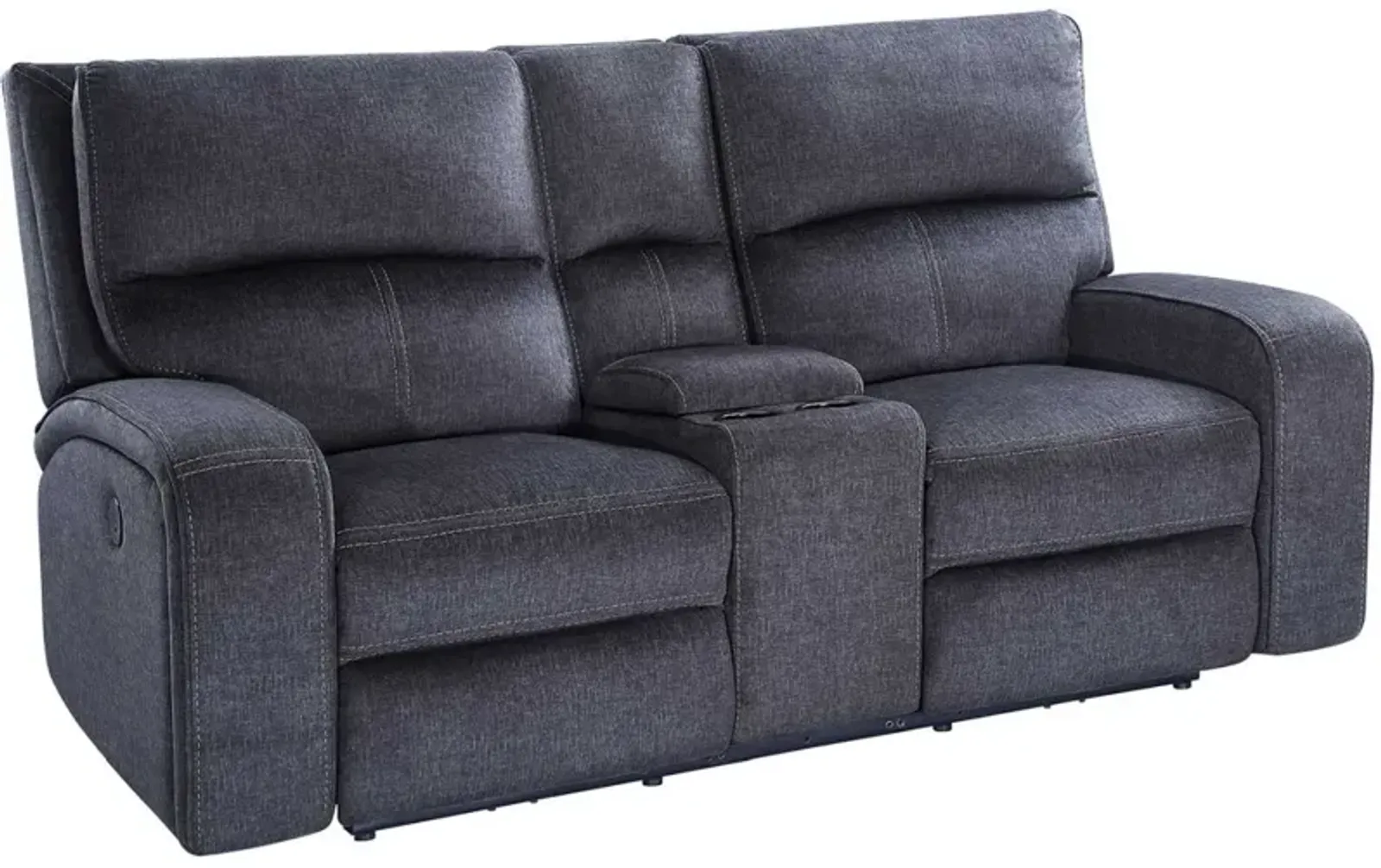 Steve Silver Co. Lovell Charcoal Power Reclining Loveseat with Console