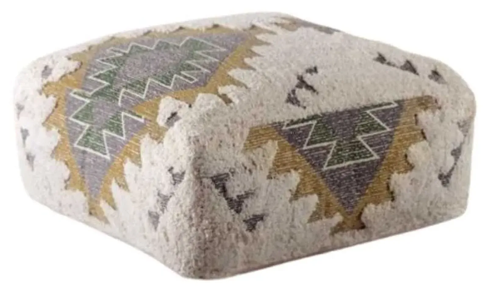 Steve Silver Co. Lyssa Gray Jacquard Pouf