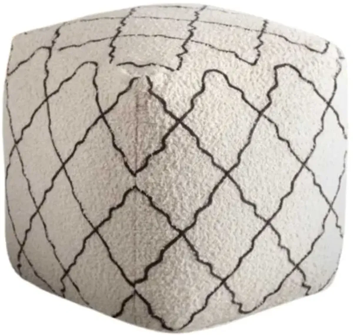 Steve Silver Co. Lattice Beige Handwoven Pouf