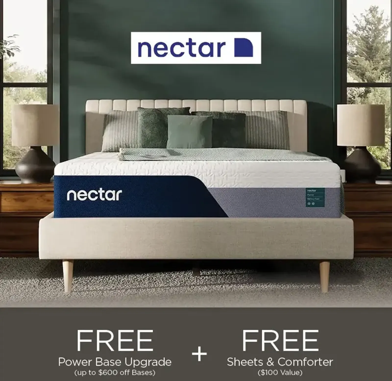 Nectar Premier 5.1 Memory Foam 13" Medium Firm Tight Top Queen Mattress in a Box