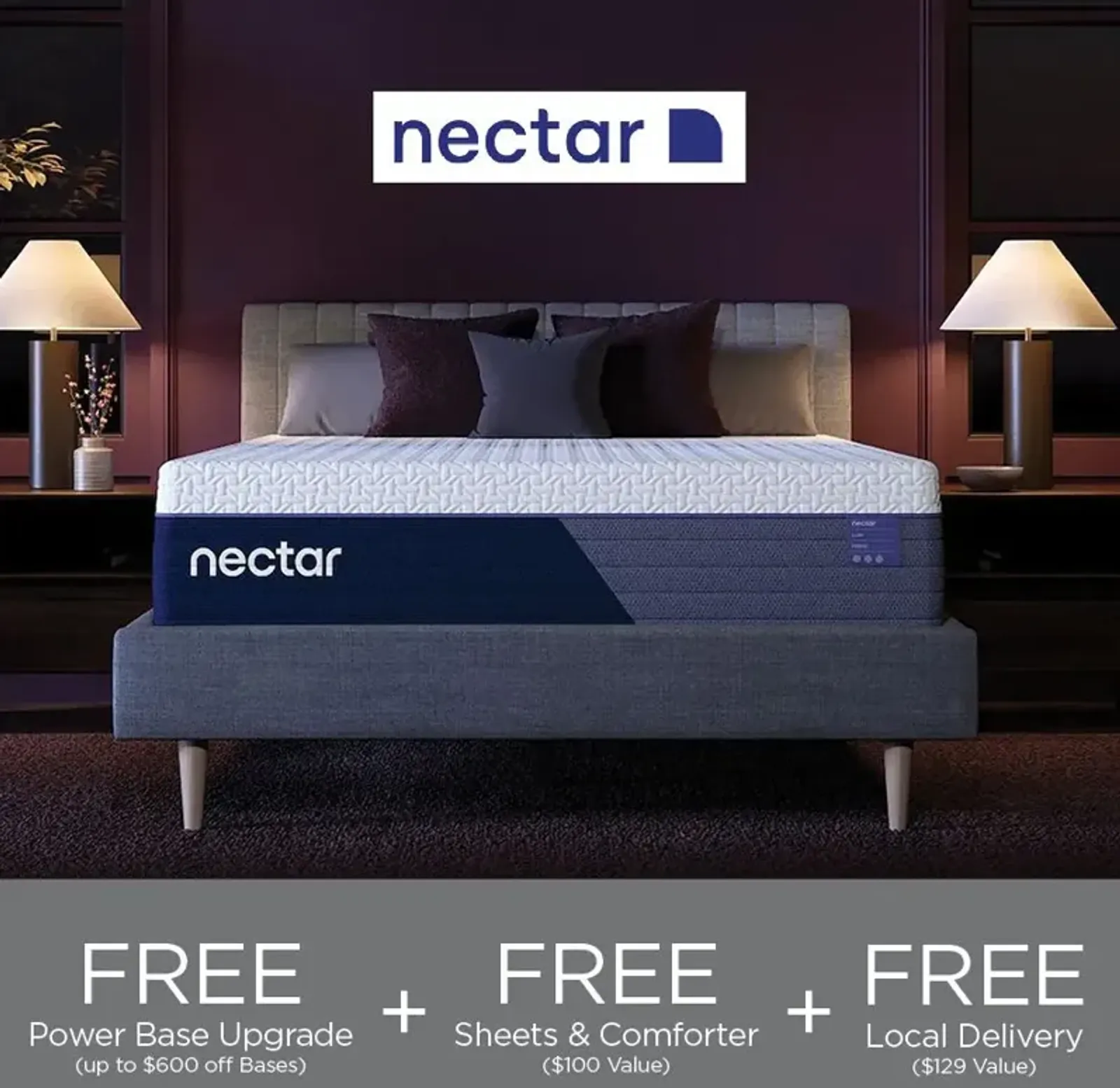 Nectar Luxe 5.1 14" Hybrid Medium Plush Tight Top Queen Mattress in a Box