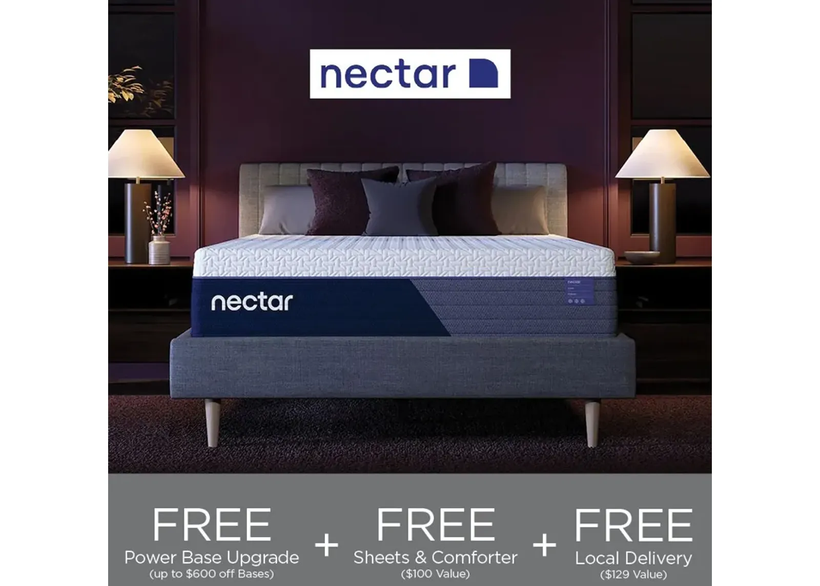 Nectar Luxe 5.1 14" Hybrid Medium Plush Tight Top King Mattress in a Box