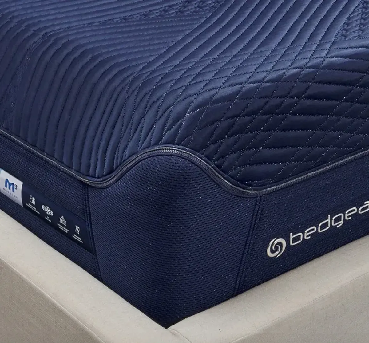 BEDGEAR® M3 Night Ice Performance® 12" Hybrid Medium Plush Tight Top Split Head King Mattress in a Box