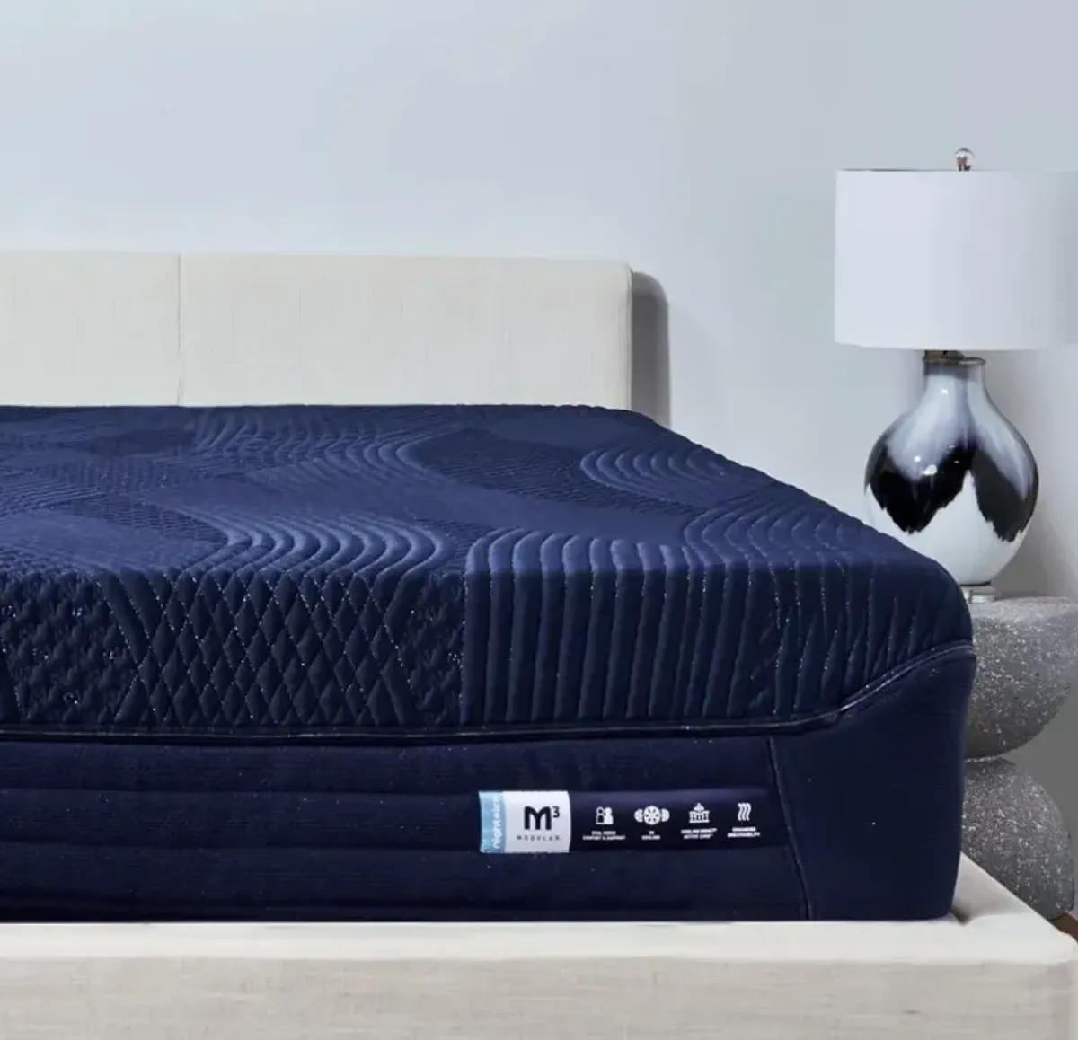 BEDGEAR® M3 Night Ice Performance® 12" Hybrid Medium Plush Tight Top Split Head King Mattress in a Box