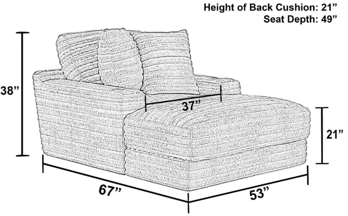 iAmerica Marshmallow Chocolate Chaise