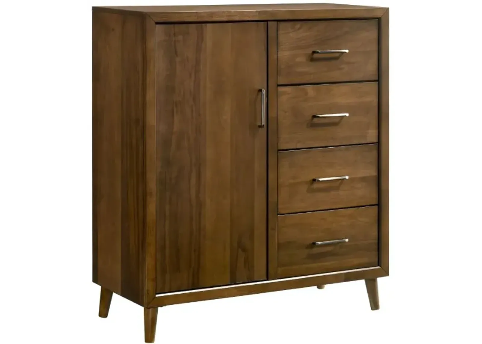 Elements International Malibu Walnut 4-Drawer Chest