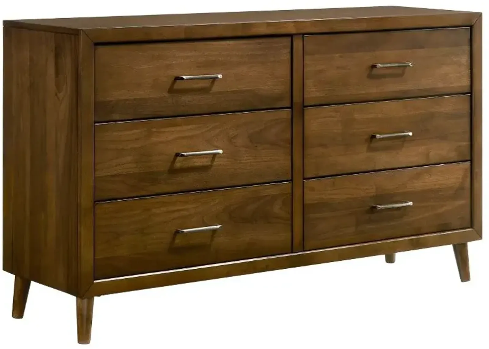 Elements International Malibu Walnut 6-Drawer Dresser