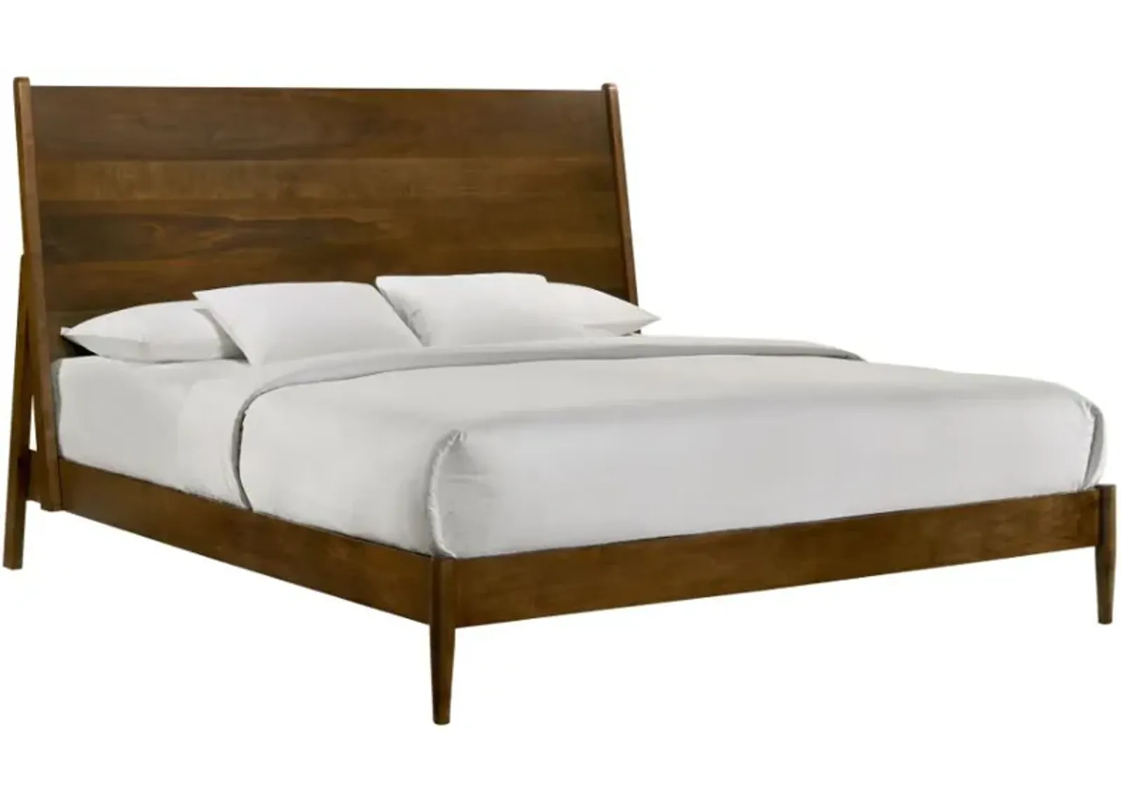 Elements International Malibu Walnut King Panel Bed