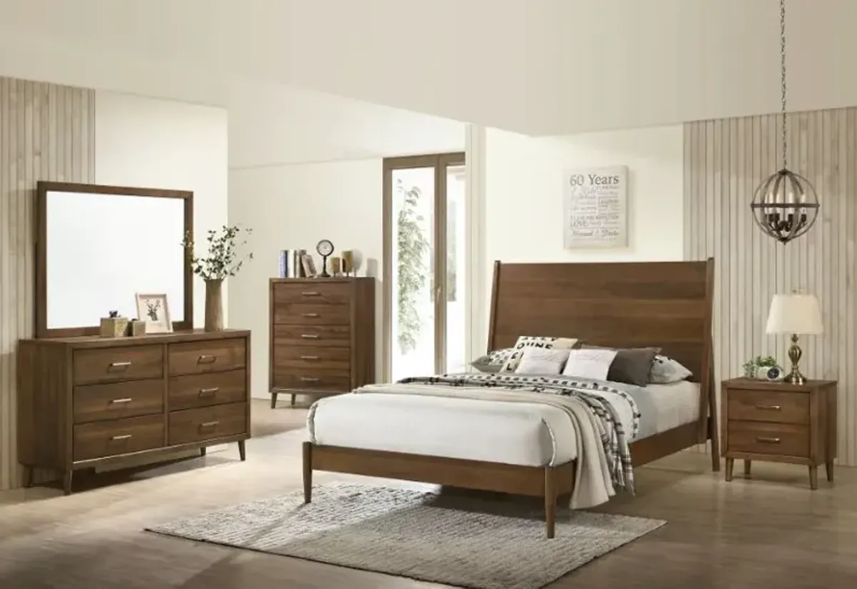 Elements International Malibu Walnut 2-Drawer Nightstand