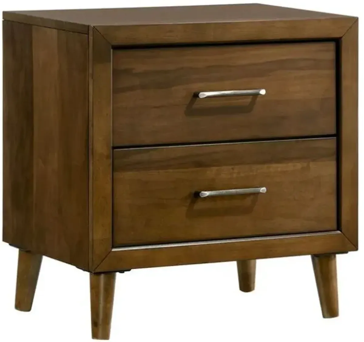 Elements International Malibu Walnut 2-Drawer Nightstand