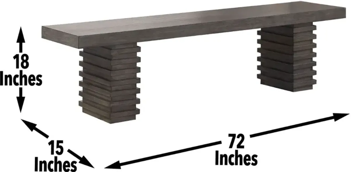 Steve Silver Co. Mila Washed Gray Dining Bench