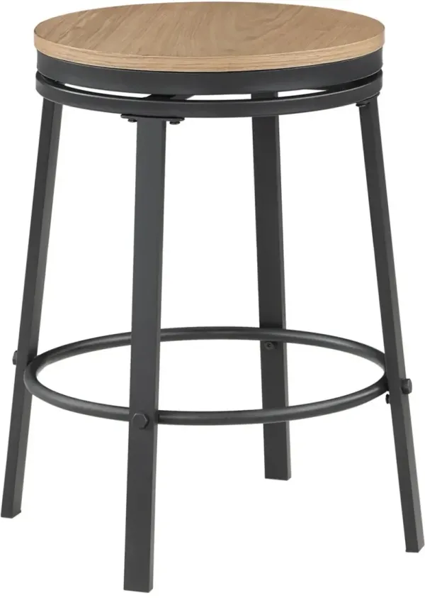 Steve Silver Co. Magnolia Black 24" Swivel Counter Stool