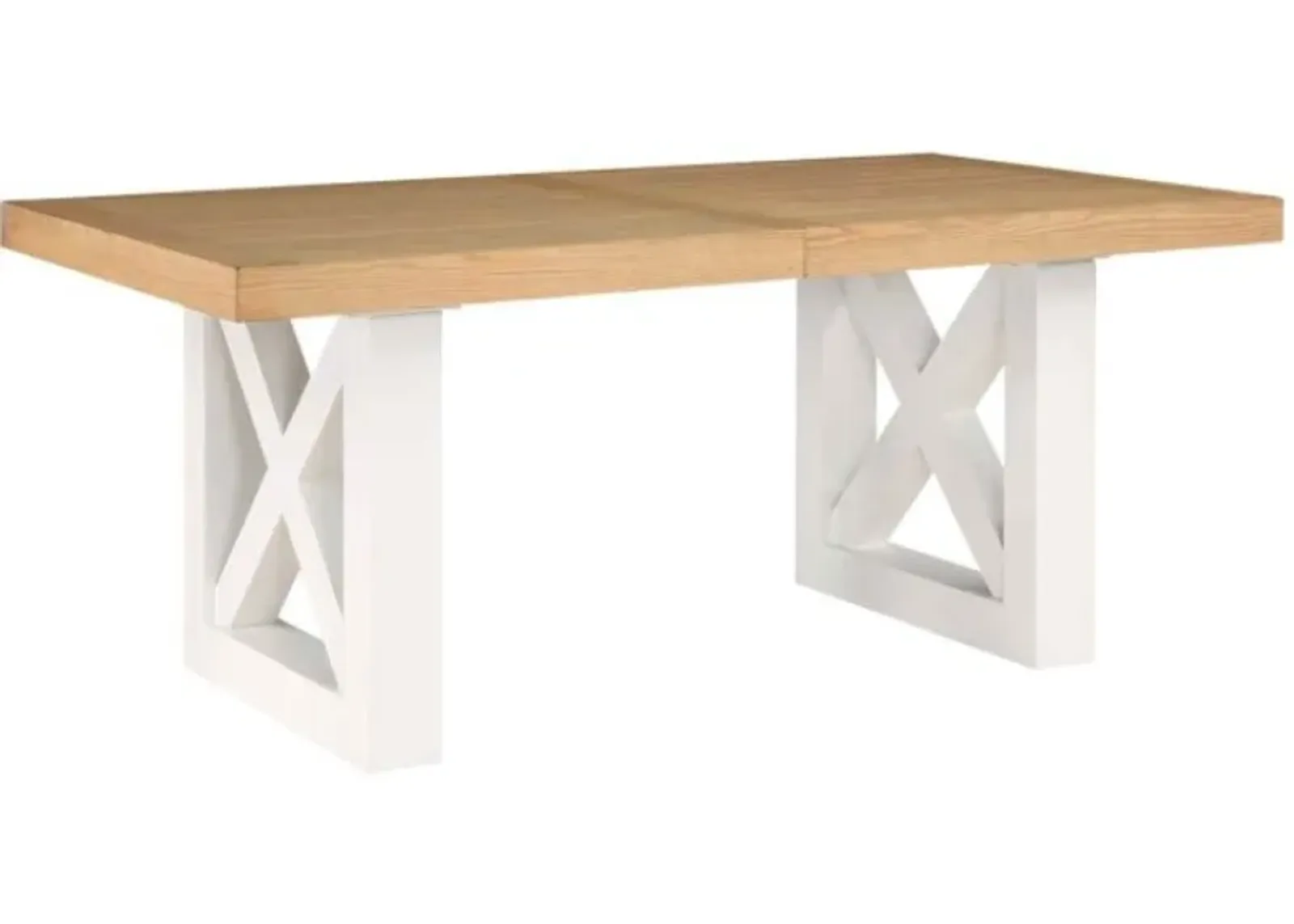 Steve Silver Co. Magnolia Natural 108" Dining Table with White Base