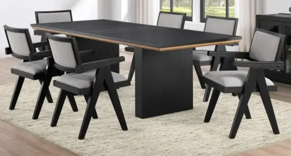 Steve Silver Co. Magnolia 7-Piece Black/Gray Dining Set