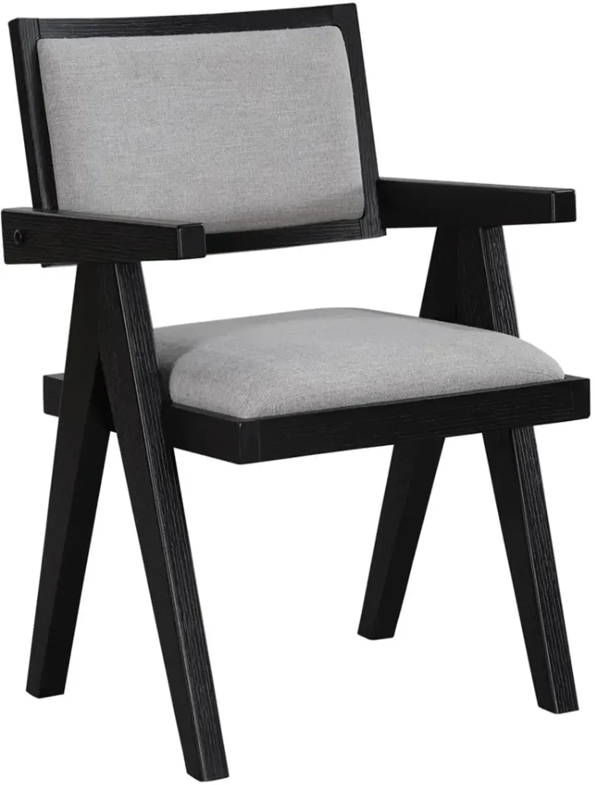 Steve Silver Co. Magnolia Black/Gray Upholstered Dining Arm Chair 