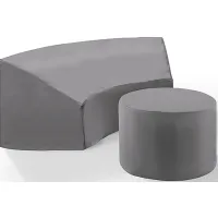 Crosley Furniture® Catalina 2-Piece Gray Furniture Cover Set