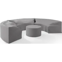 Crosley Furniture® Catalina 4-Piece Gray Furniture Cover Set