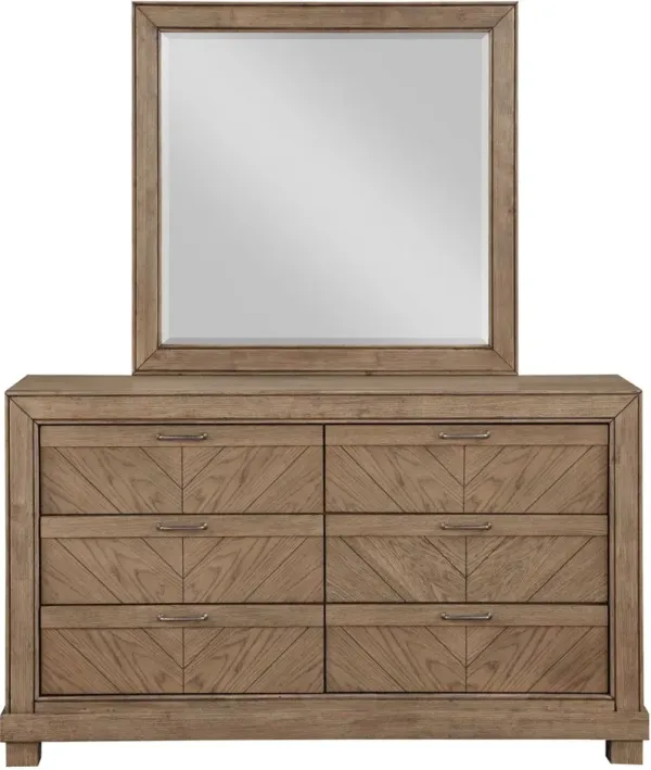 Steve Silver Co. Montana Weathered Sand Dresser and Mirror Set