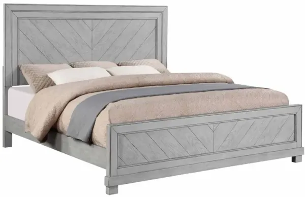 Steve Silver Co. Montana Matte Gray King Panel Bed