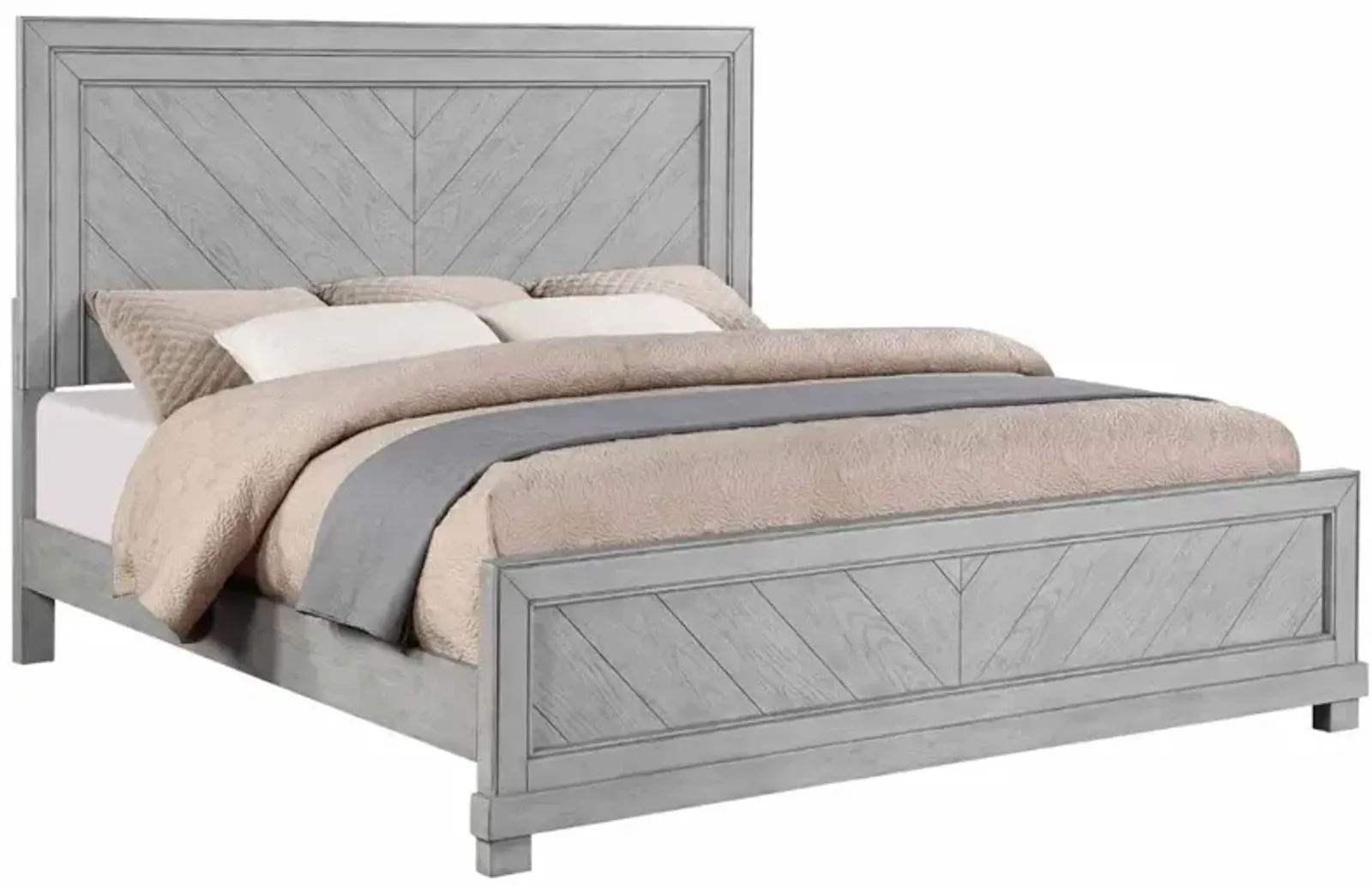 Steve Silver Co. Montana Matte Gray Queen Panel Bed