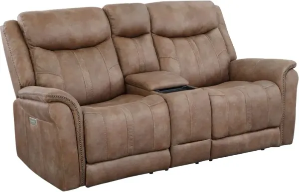 Steve Silver Co. Morrison Camel Power Reclining Loveseat