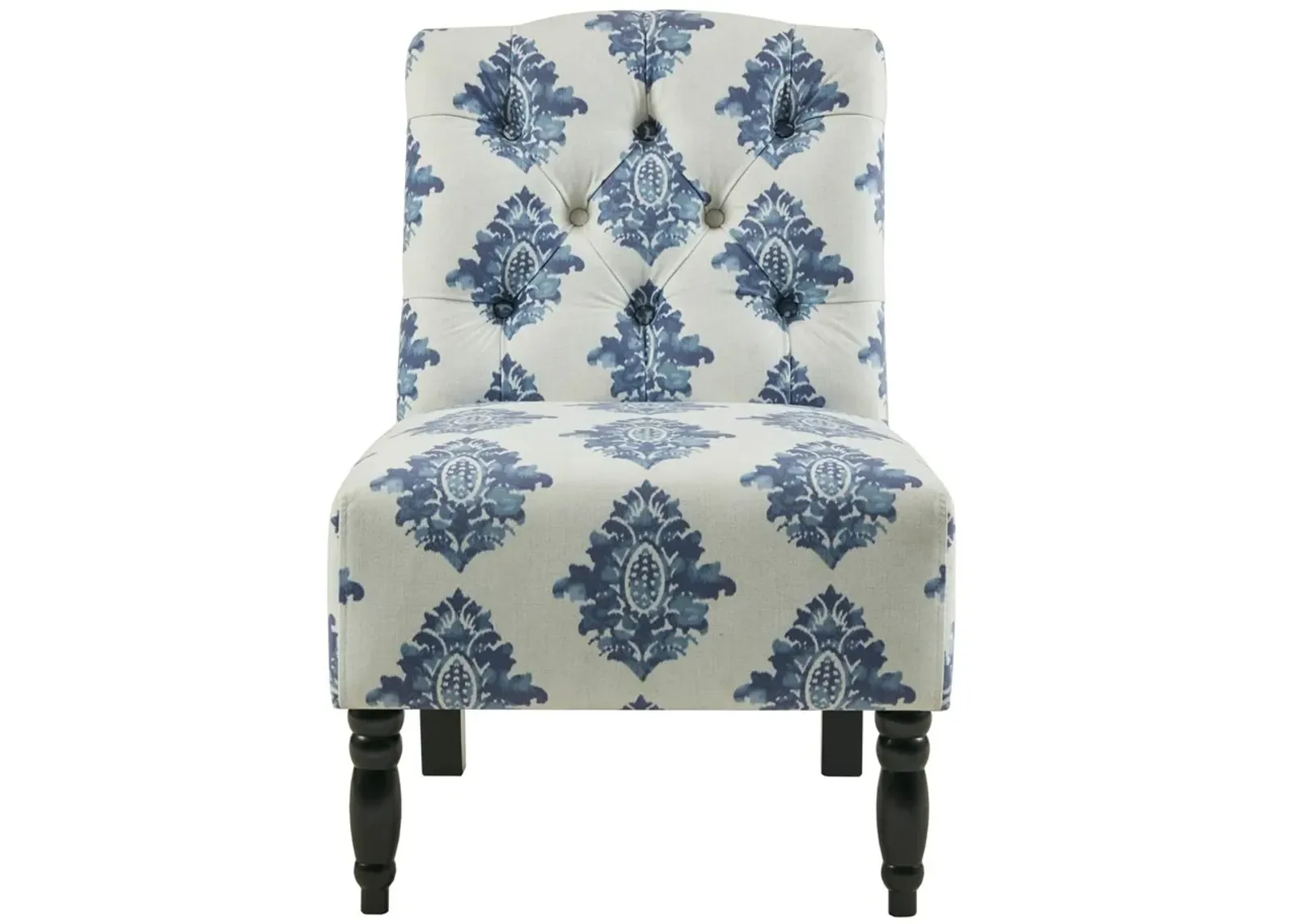 Olliix by Madison Park Lola Navy/Cream Tufted Armless Chair