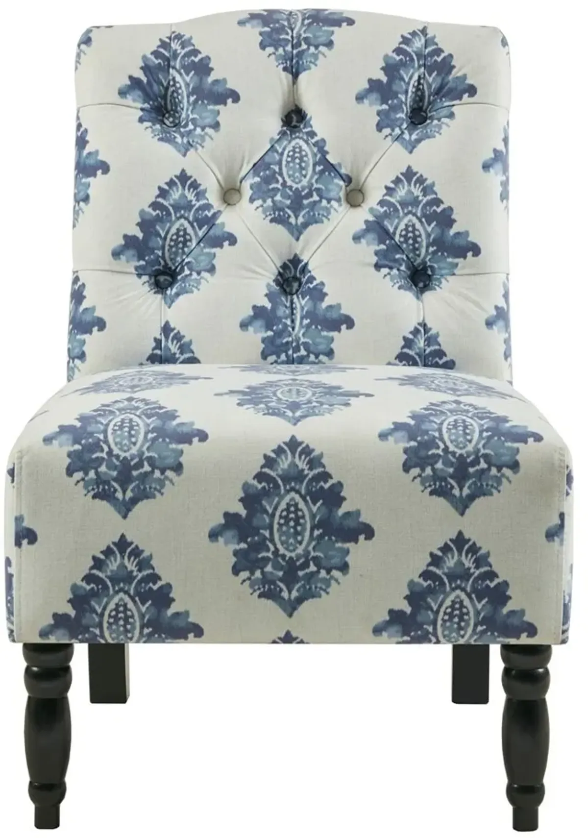 Olliix by Madison Park Lola Navy/Cream Tufted Armless Chair