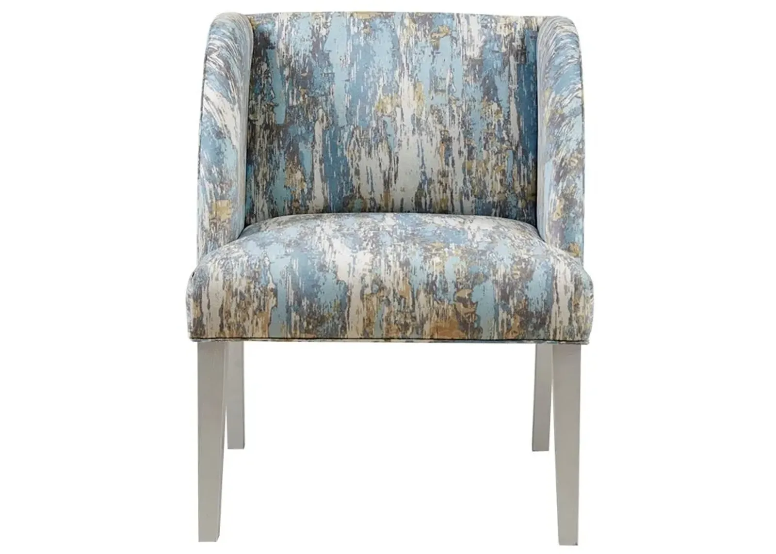 Olliix by Madison Park Delilah Grey/Blue Wingback Accent Lounge Chair