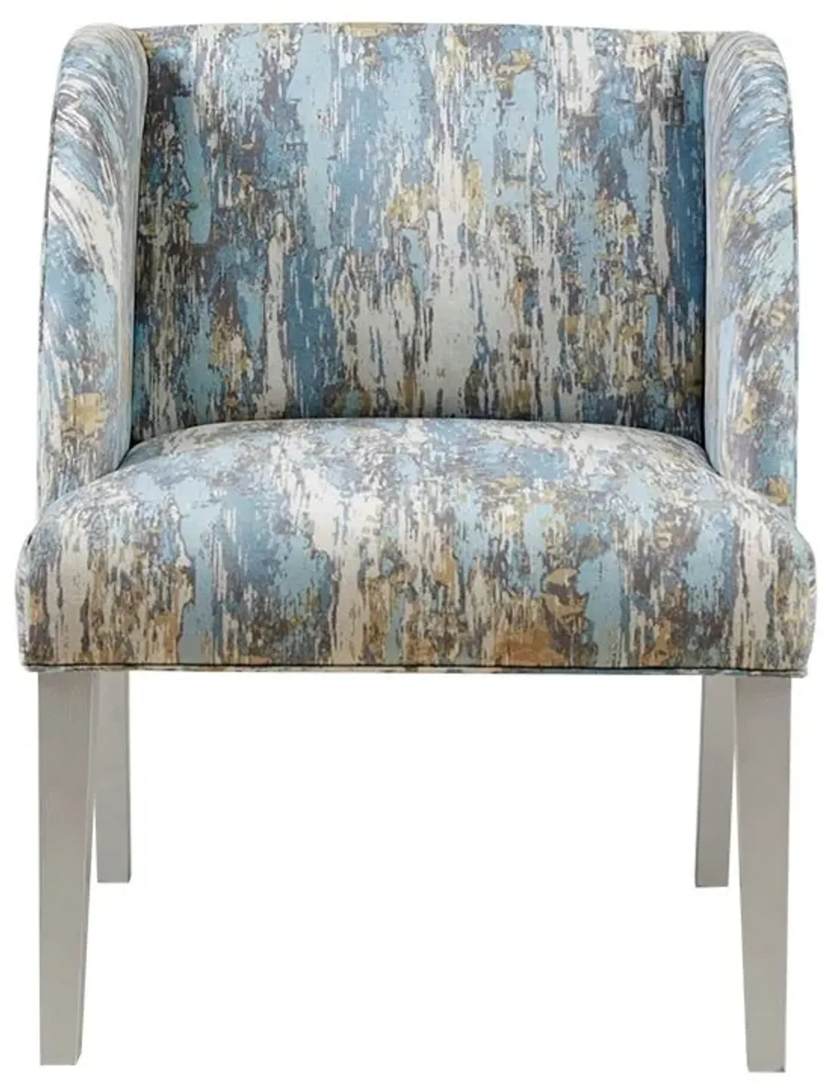 Olliix by Madison Park Delilah Grey/Blue Wingback Accent Lounge Chair