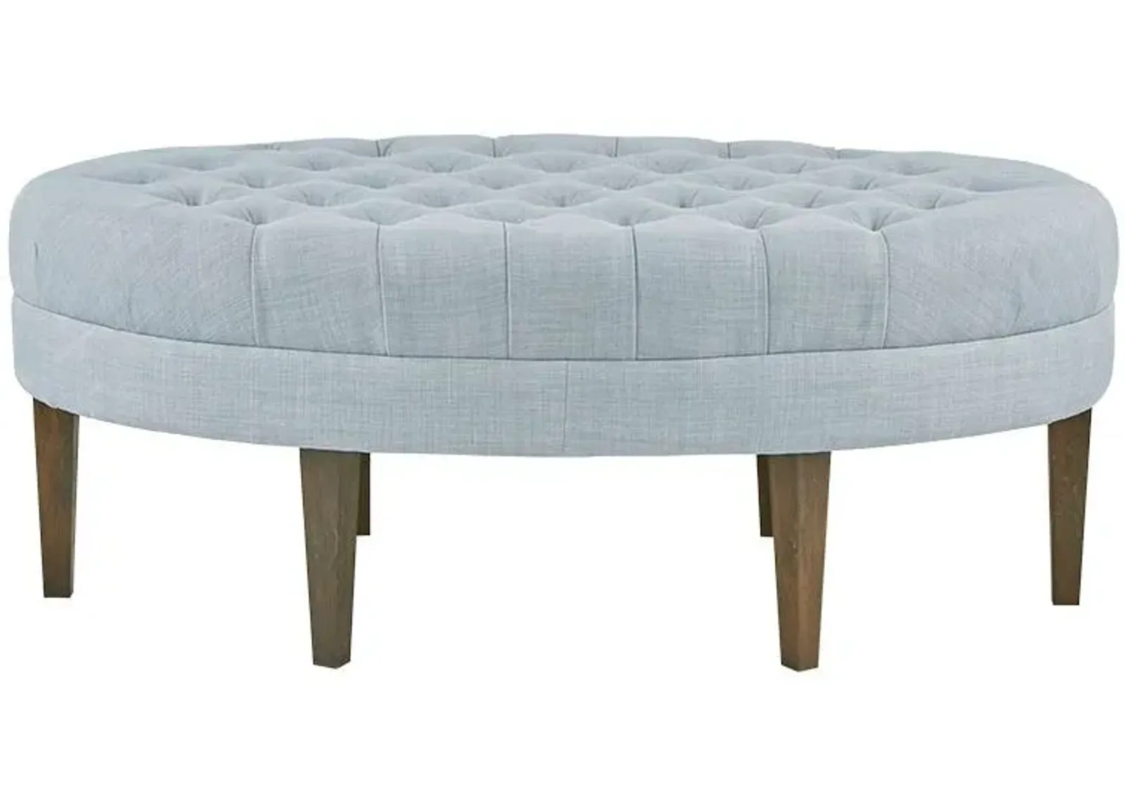 Olliix by Madison Park Dusty Blue Martin Surfboard Tufted Ottoman