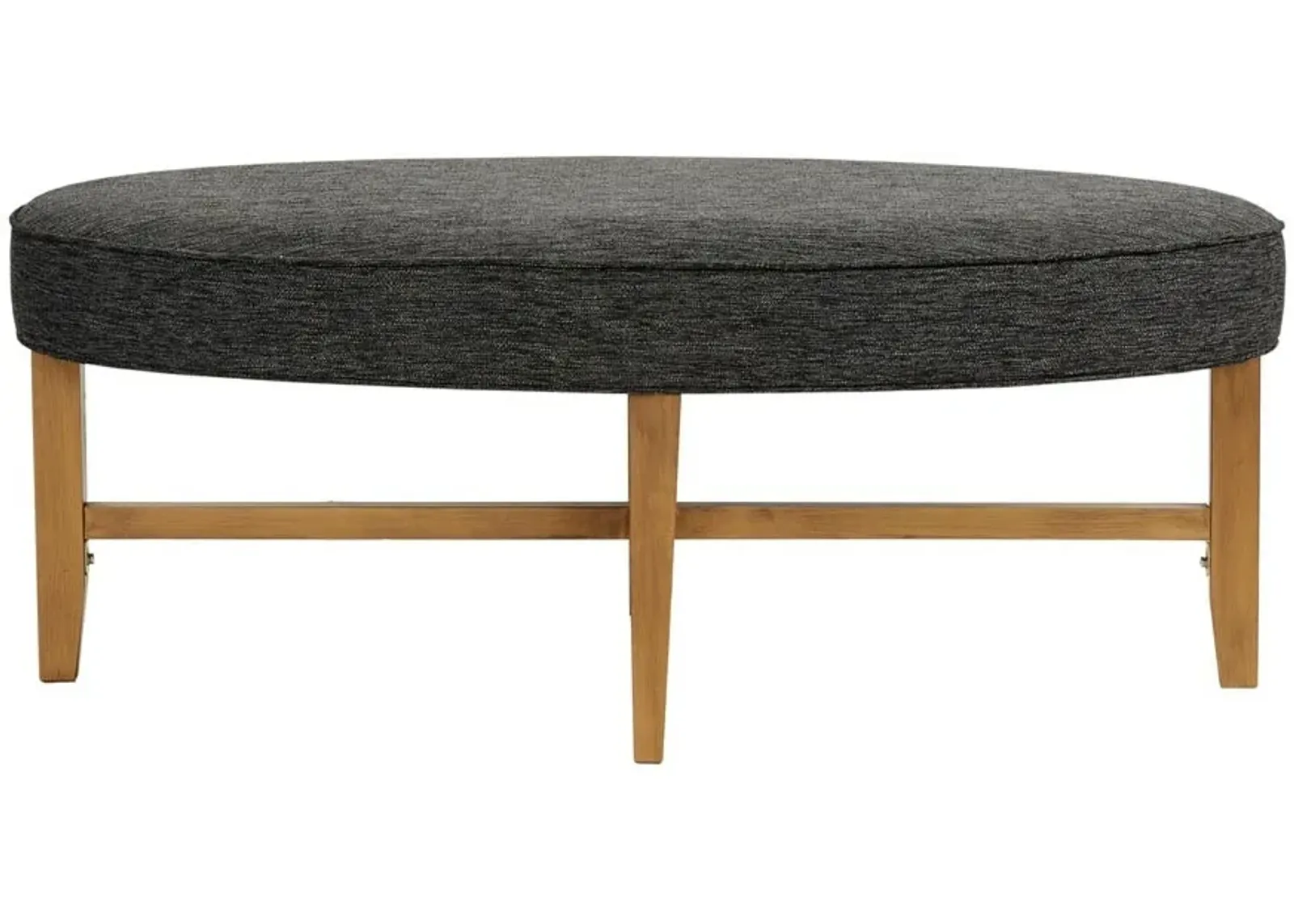 Olliix by Kipling Dark Grey Oval Cocktail Ottoman