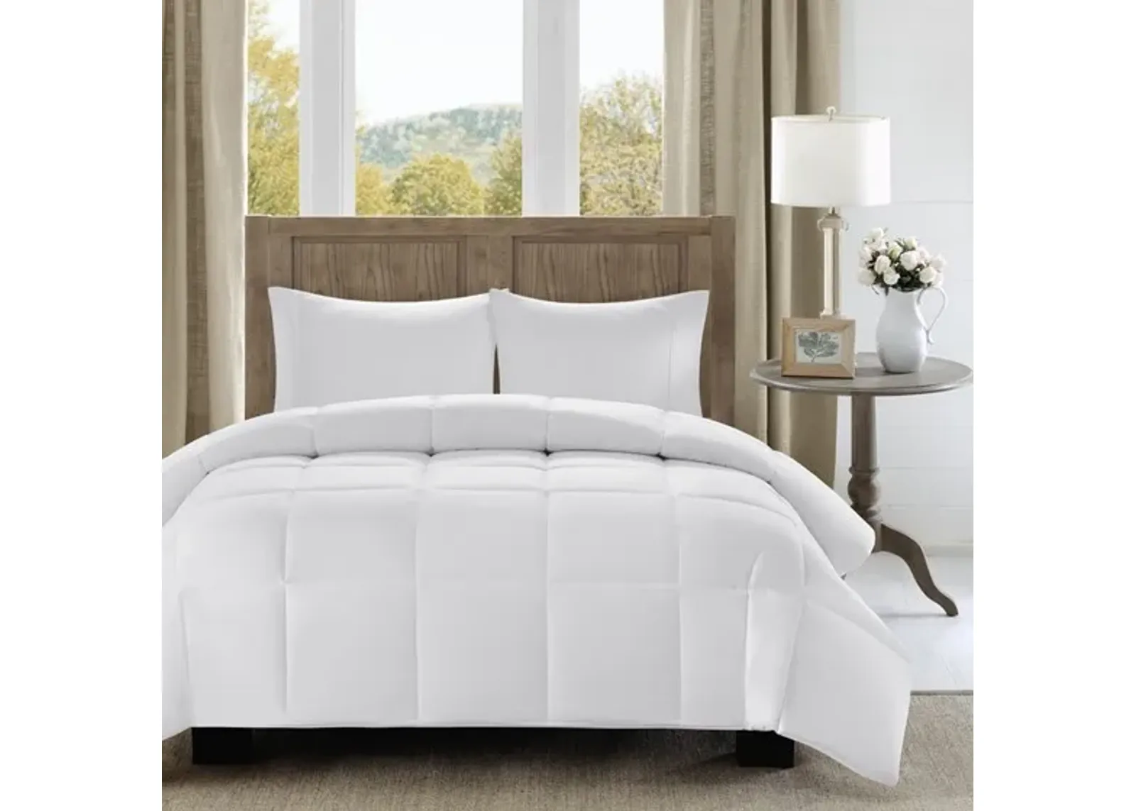 Olliix by Madison Park Winfield White Full/Queen Comforter