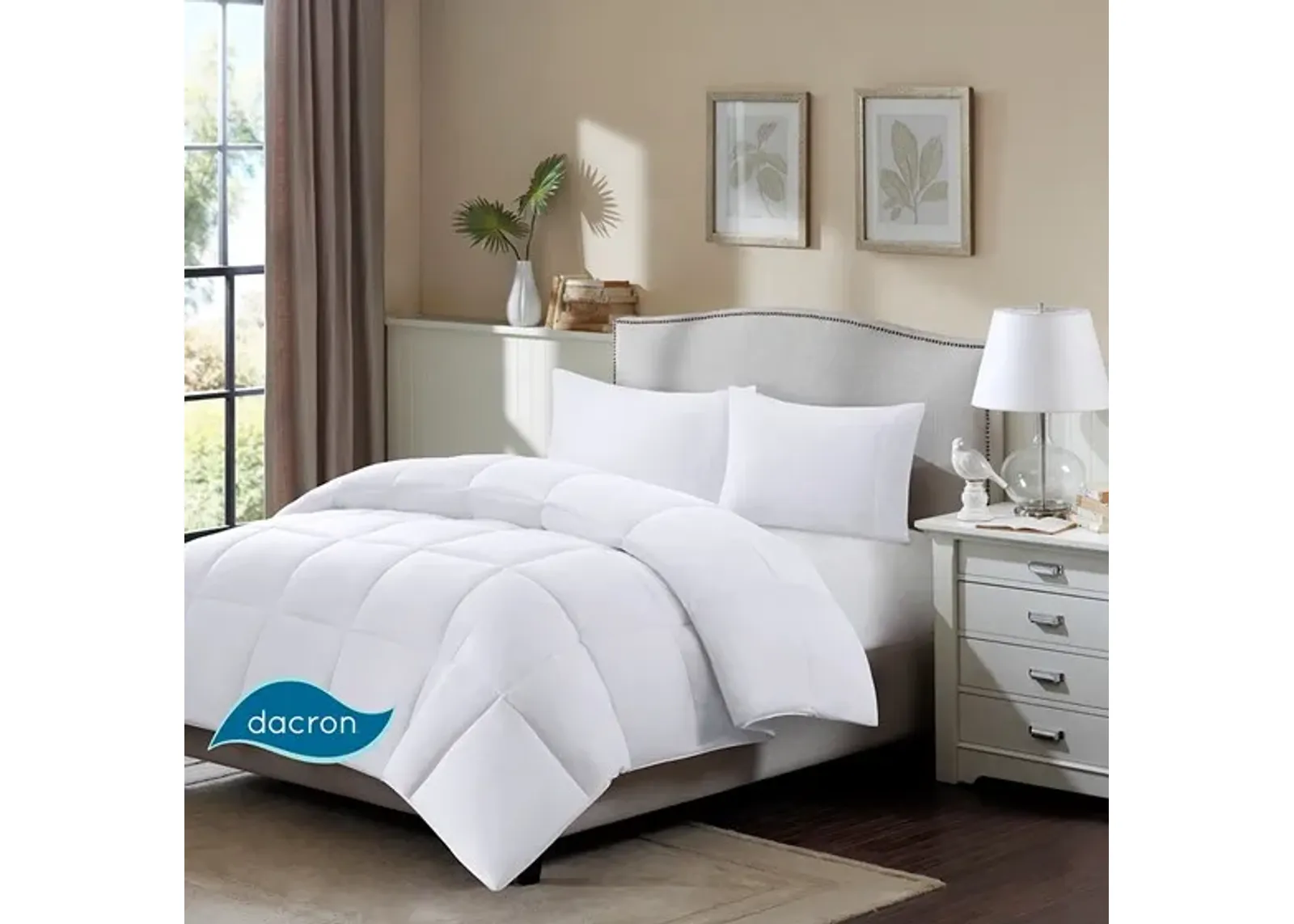 Olliix True North by Sleep Philosophy White Full/Queen Northfield All Season Cotton Twill Supreme Down Blend Comforter