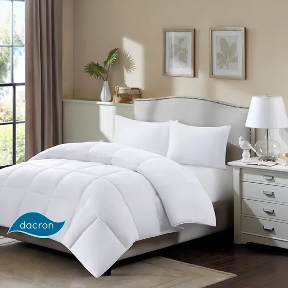 Olliix True North by Sleep Philosophy White Full/Queen Northfield All Season Cotton Twill Supreme Down Blend Comforter