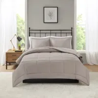 Olliix by Madison Park Sarasota Taupe Full/Queen Microcell Down Alternative Comforter Mini Set