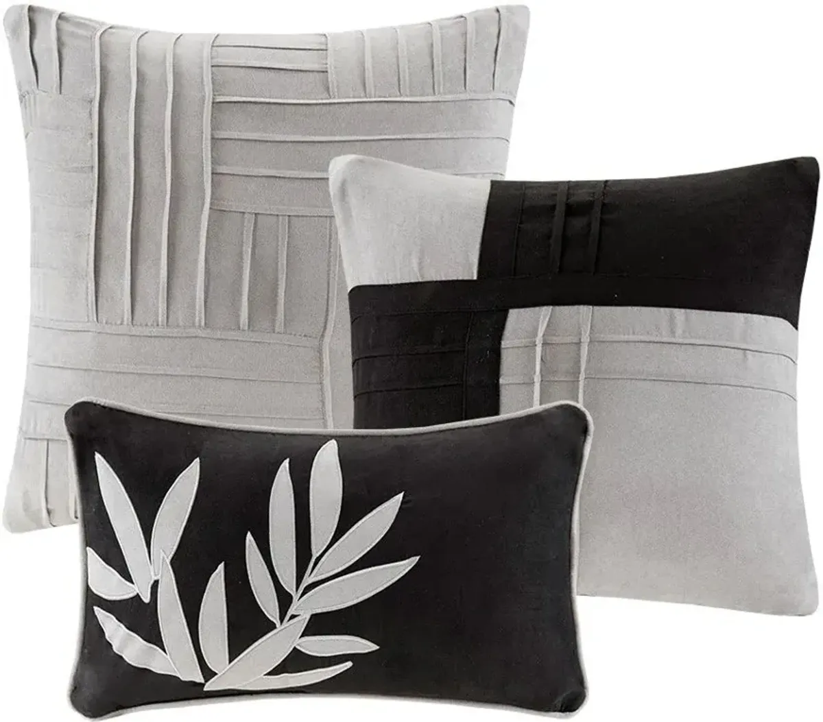 Olliix by Madison Park 7 Piece Grey California King Dune Comforter Set