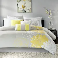 Olliix by Madison Park Lola Yellow King Comforter Set
