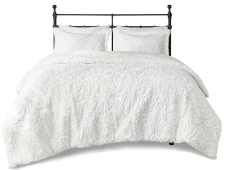Olliix by Madison Park Norfolk Ivory Twin/Twin XL Ultra Plush Comforter Mini Set