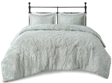 Olliix by Madison Park Norfolk Grey King Ultra Plush Comforter Mini Set