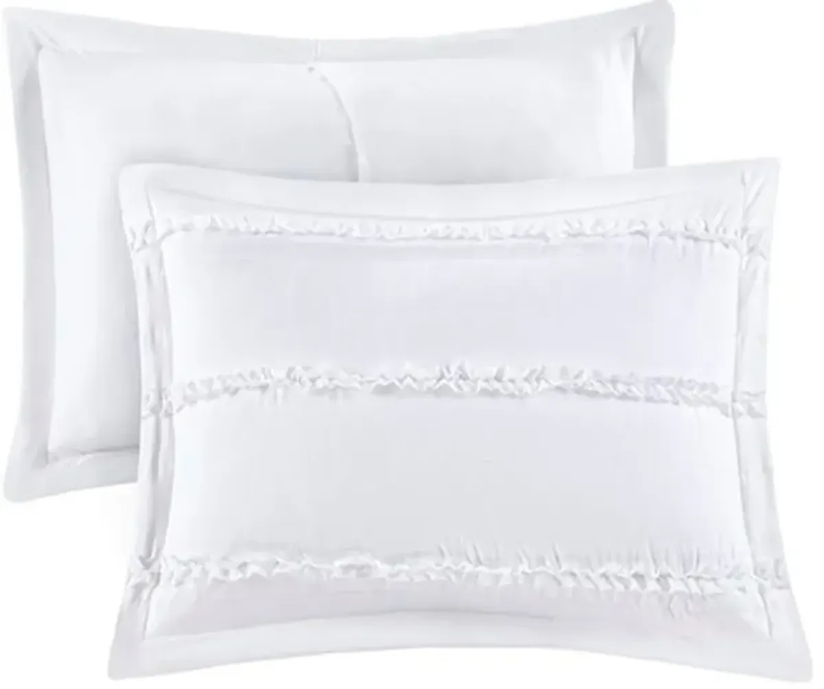 Olliix by Madison Park Celeste 5 Piece White Queen Comforter Set