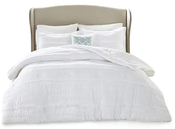 Olliix by Madison Park Celeste 5 Piece White King Comforter Set