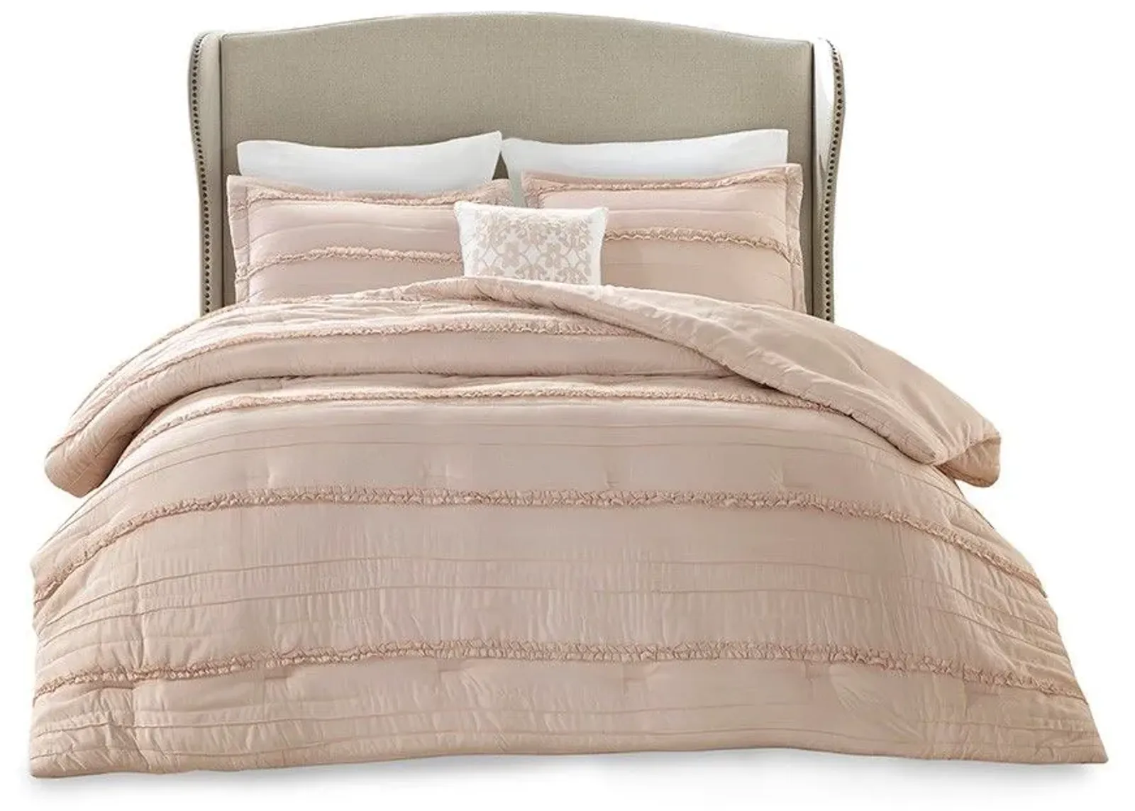 Olliix by Madison Park Celeste 5 Piece Pink King Comforter Set