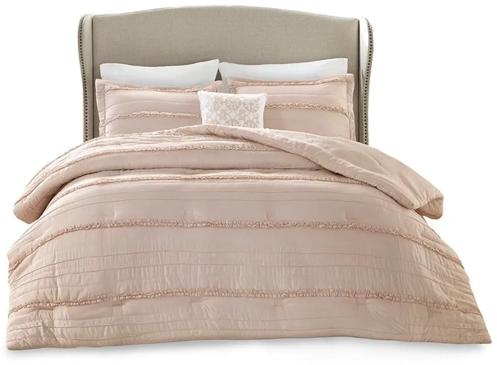 Olliix by Madison Park Celeste 5 Piece Pink California King Comforter Set