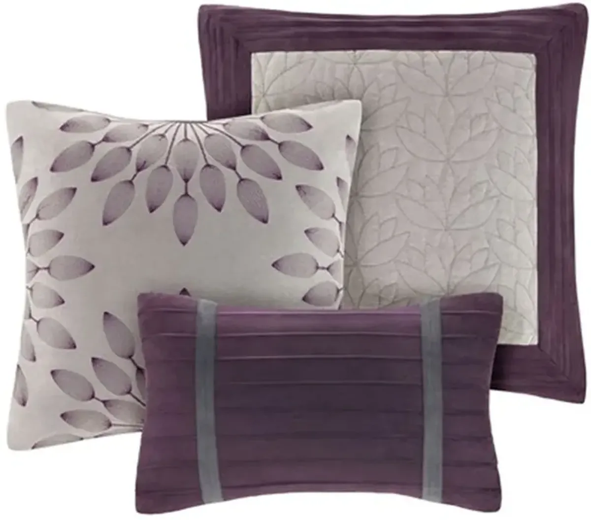 Olliix by Madison Park Purple Full Palmer 7 Piece Comforter Set