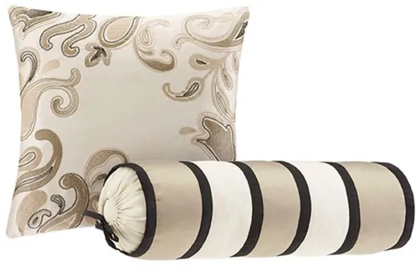 Olliix by Madison Park Black Queen Aubrey 12 Piece Complete Bed Set