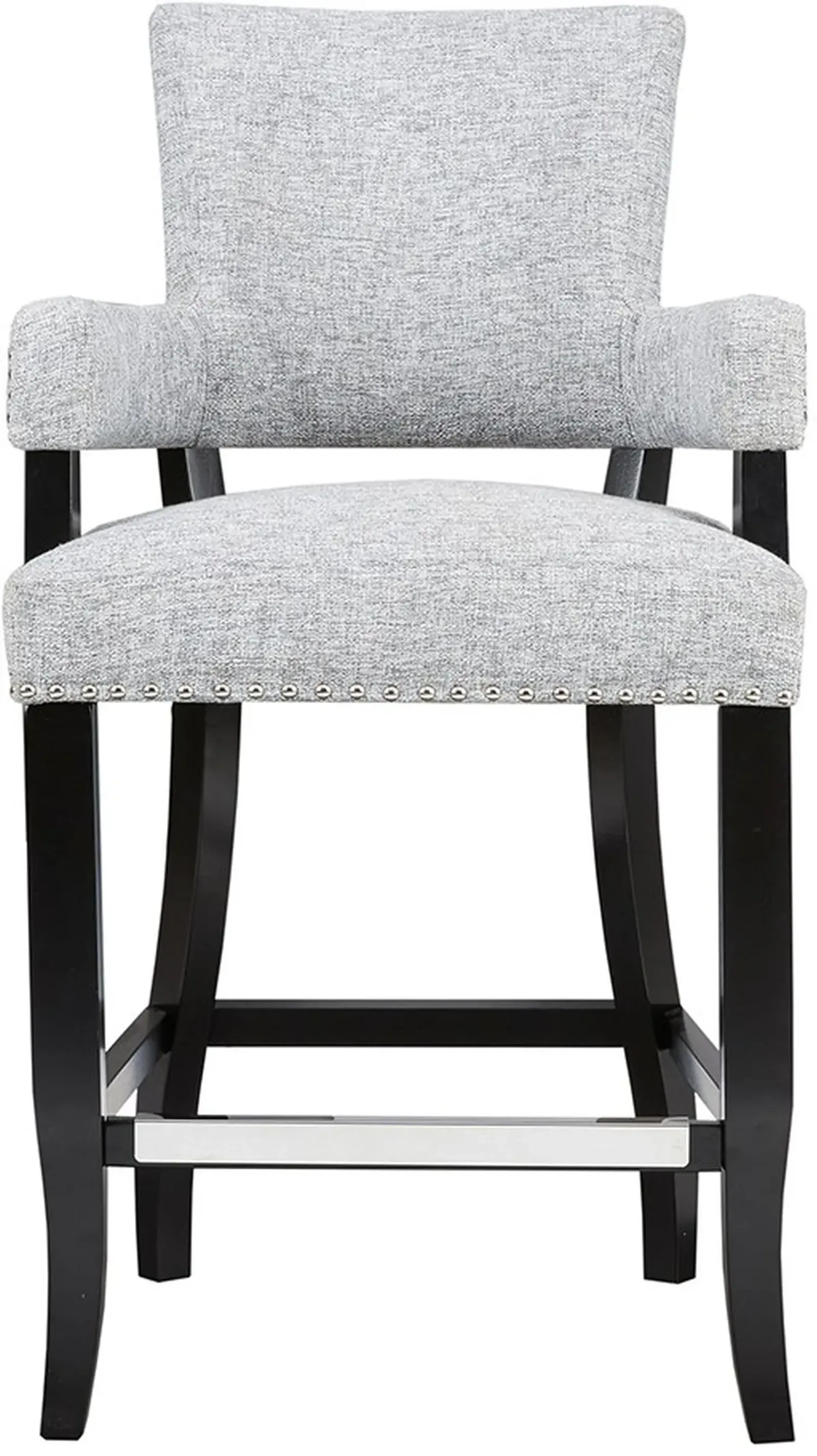 Olliix by Madison Park Grey Dawson Arm 26‘’ Counter Height Stool