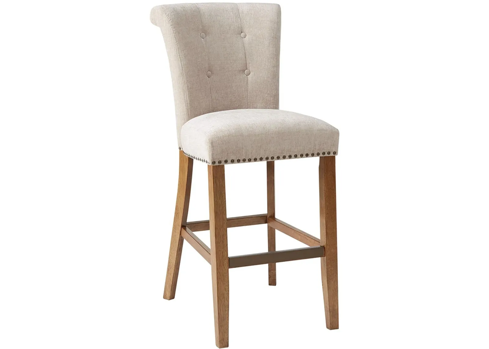 Olliix by Madison Park Cream Colfax 30-Inch Bar Stool